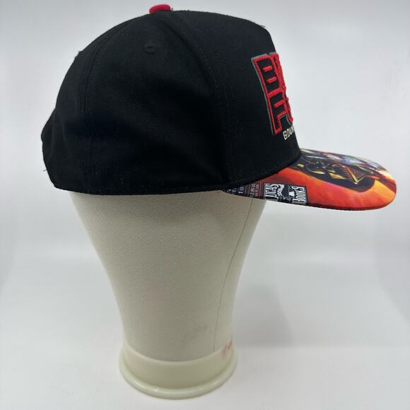 Boba Fett Brim Snapback Hat Bounty Hunter Graphics Star Wars Black/Red One Size - Picture 4 of 10